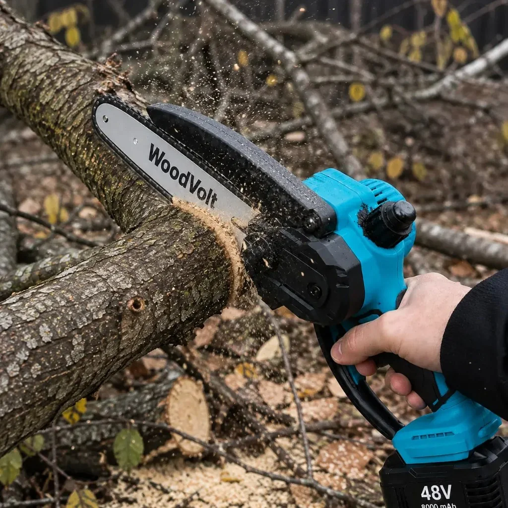WoodVolt in uso su tronco spesso